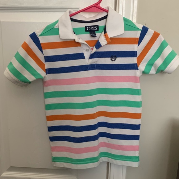 Chaps Boys Striped Polo Shirt - Picture 2 of 4